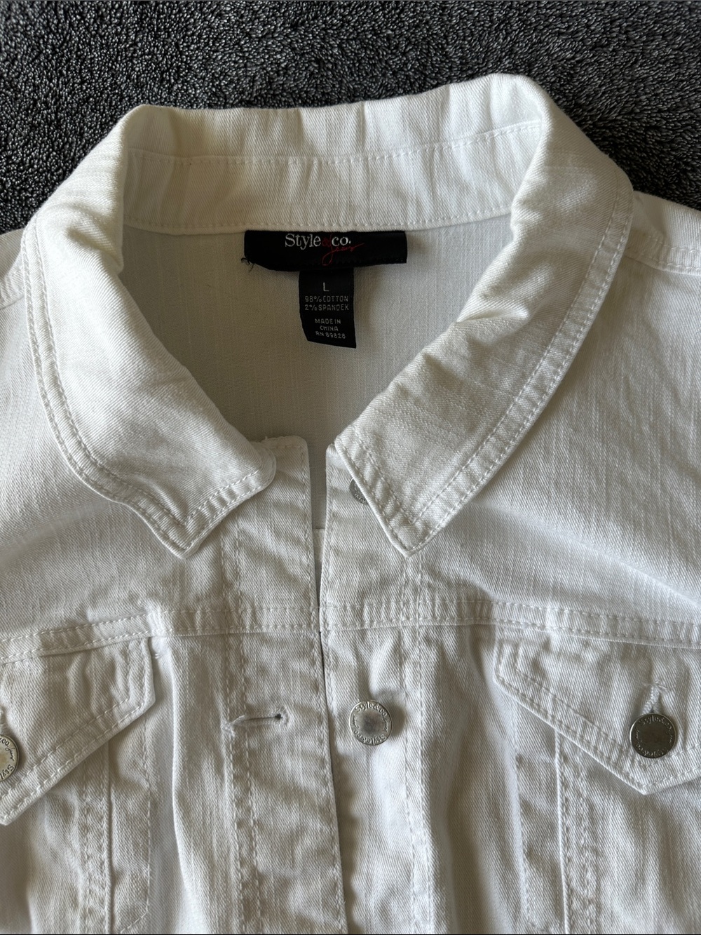 Style & Co. White Women's Denim Jacket